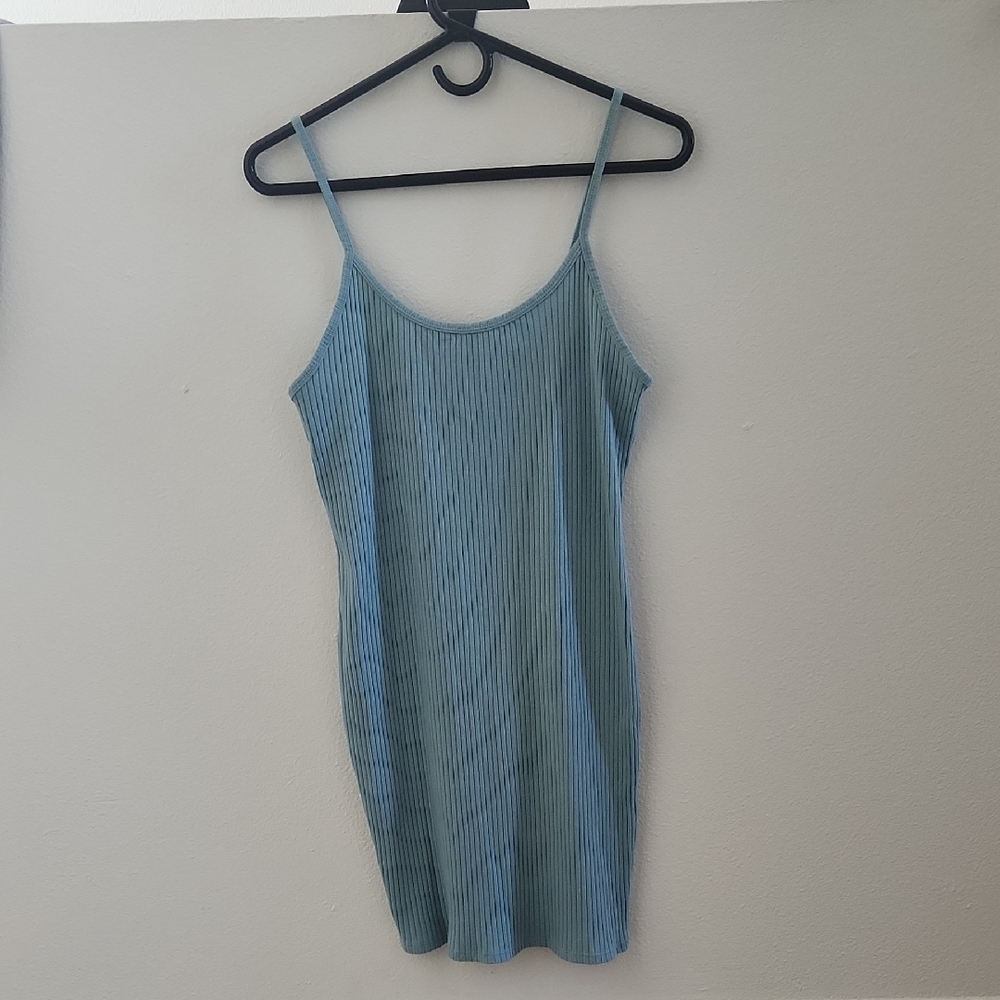 Wild Fable Ribbed Blue Dress